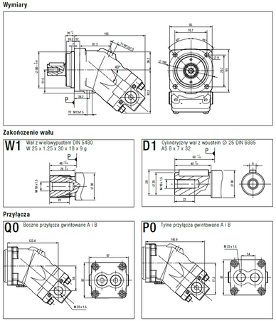 Silnik hydrauliczny tłoczkowy Hydro Leduc (objętość robocza: 12 cm³, maksymalna prędkość ciągła: 8000 min-1 /obr/min) 01538887