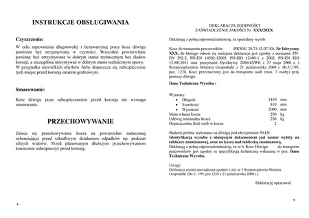 STAPROT Kosz do transportu osób  (udźwig: 250 kg) 25277227