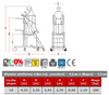 Drabina magazynowa FARAONE 10 stopniowa z elektrycznym podestem ładunkowym (wysokość robocza: 4,23m) 99675092