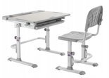 Biurkosa Regulowane biurko i krzesło dla dziecka Grey 11976334