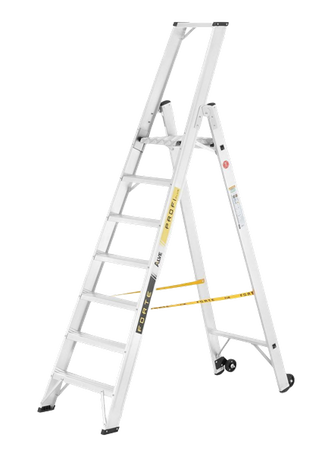Drabina montażowa jednostronna ALOSS z dwoma kółkami (wysokość robocza: 3,48m) 99675097