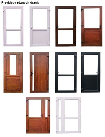 Drzwi zewnętrzne sklepowe (kolor: biały, strona: prawa, szerokość: 105 cm) 54469142