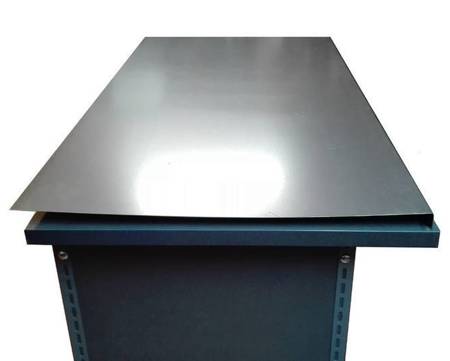 Stół na kółkach z kołem obrotowym - nakładka blacha ocynkowana (blat: 160x100 cm, wys: 78 cm) 91073668