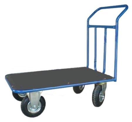 Wózek platformowy ręczny jednoburtowy (koła: pneumatyczne 225 mm, nośność: 250 kg, wymiary: 1200x700 mm) 13340578